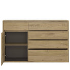 Shetland 1 Door 5 Drawer Cupboard / Sideboard - Price Crash Furniture