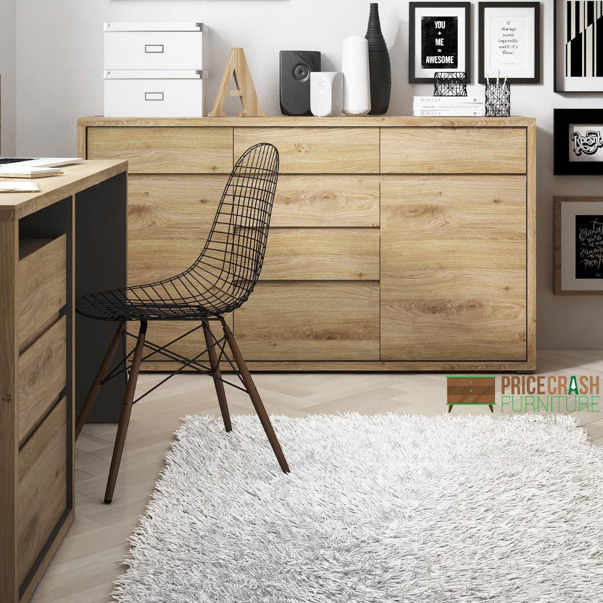 Shetland 2 Door 6 Drawer Chest / Sideboard - Price Crash Furniture