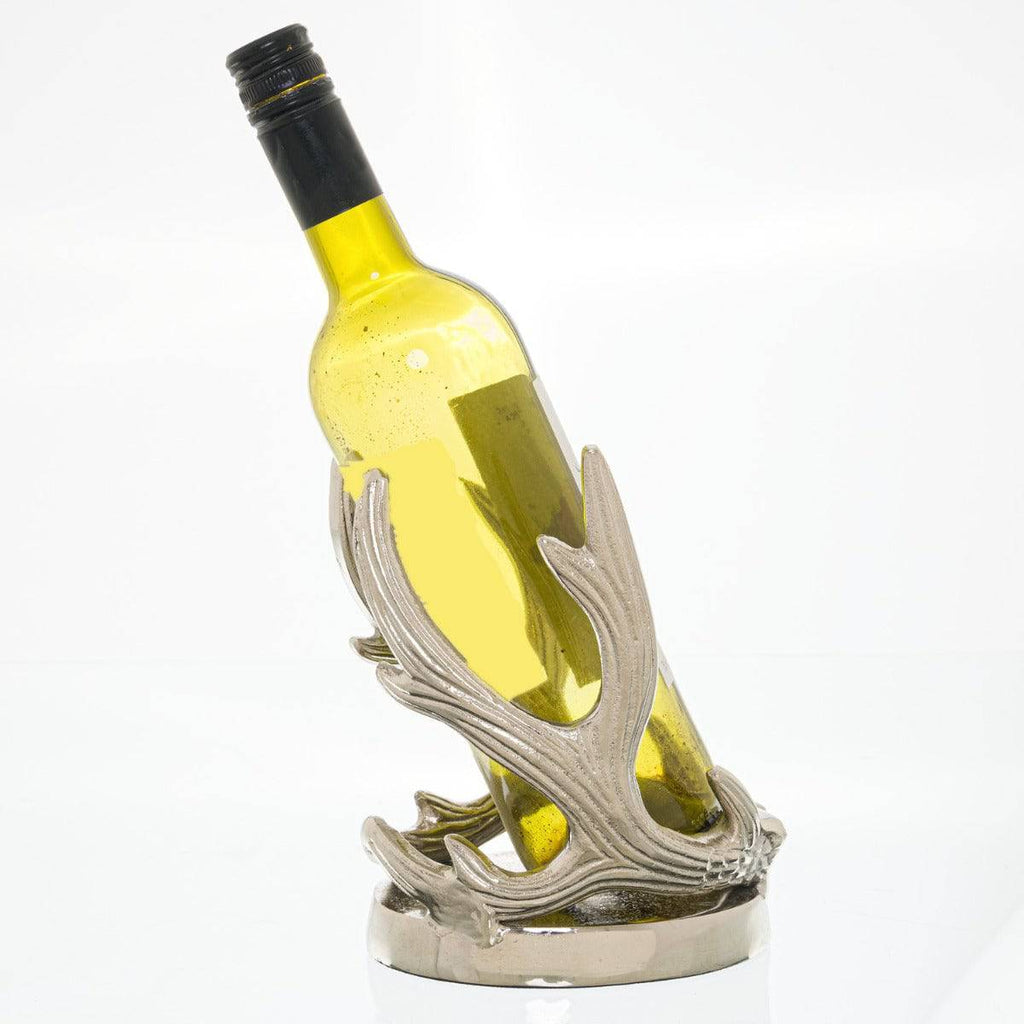 Silver Antler Wine Bottle Holder - Price Crash Furniture