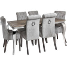 Silver High Wing Ring Backed Dining Chair - Price Crash Furniture