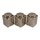 Silver Metal Tea, Coffee & Sugar Storage Tins - Price Crash Furniture