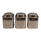 Silver Metal Tea, Coffee & Sugar Storage Tins - Price Crash Furniture