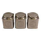 Silver Metal Tea, Coffee & Sugar Storage Tins - Price Crash Furniture