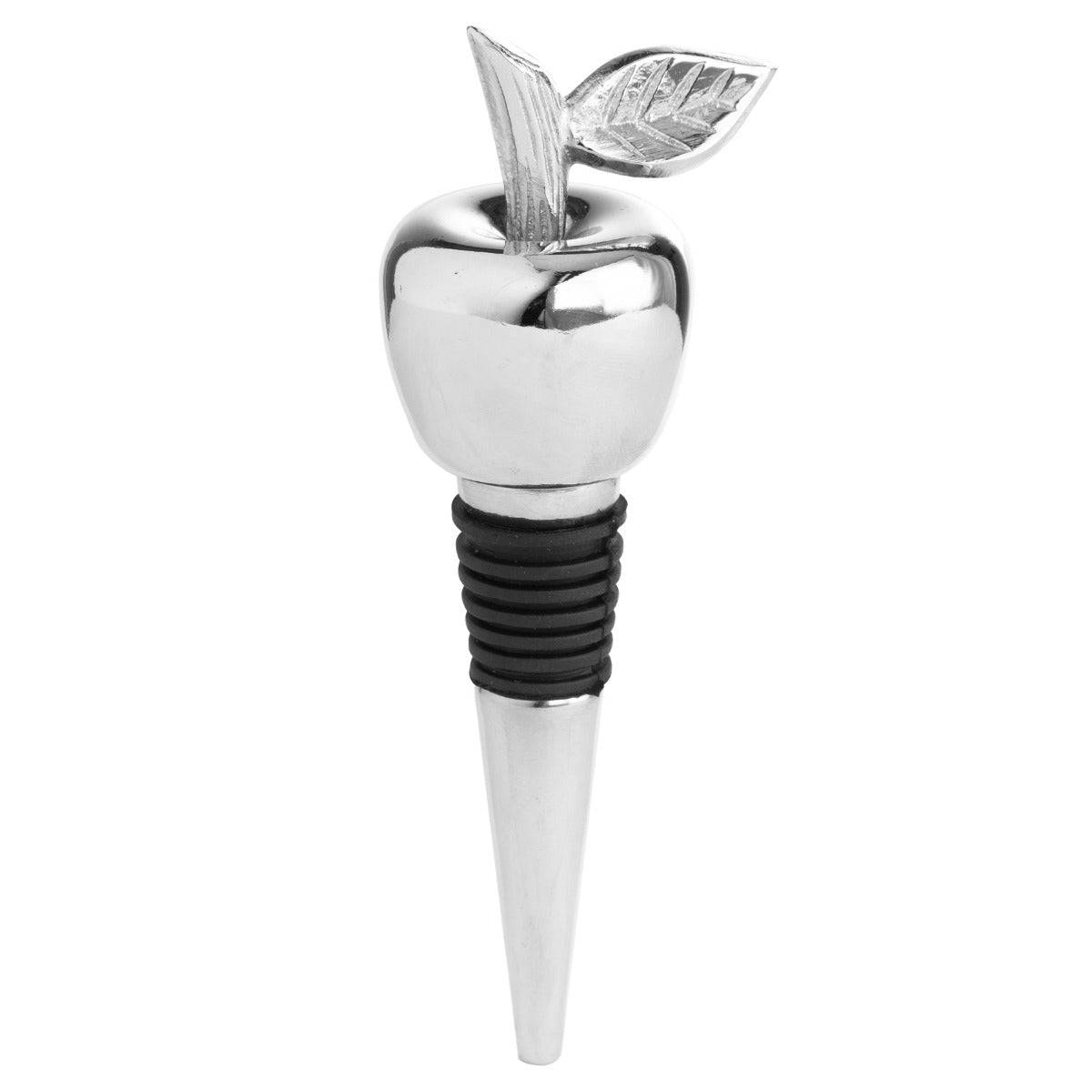 Silver Nickel Apple Bottle Stopper - Price Crash Furniture