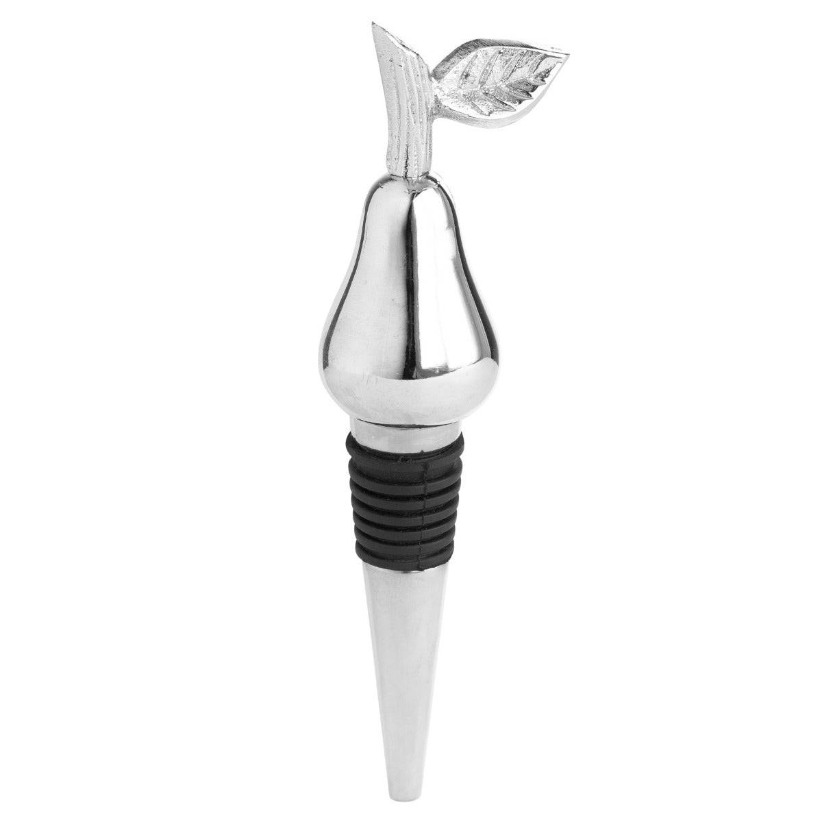 Silver Nickel Pear Bottle Stopper - Price Crash Furniture