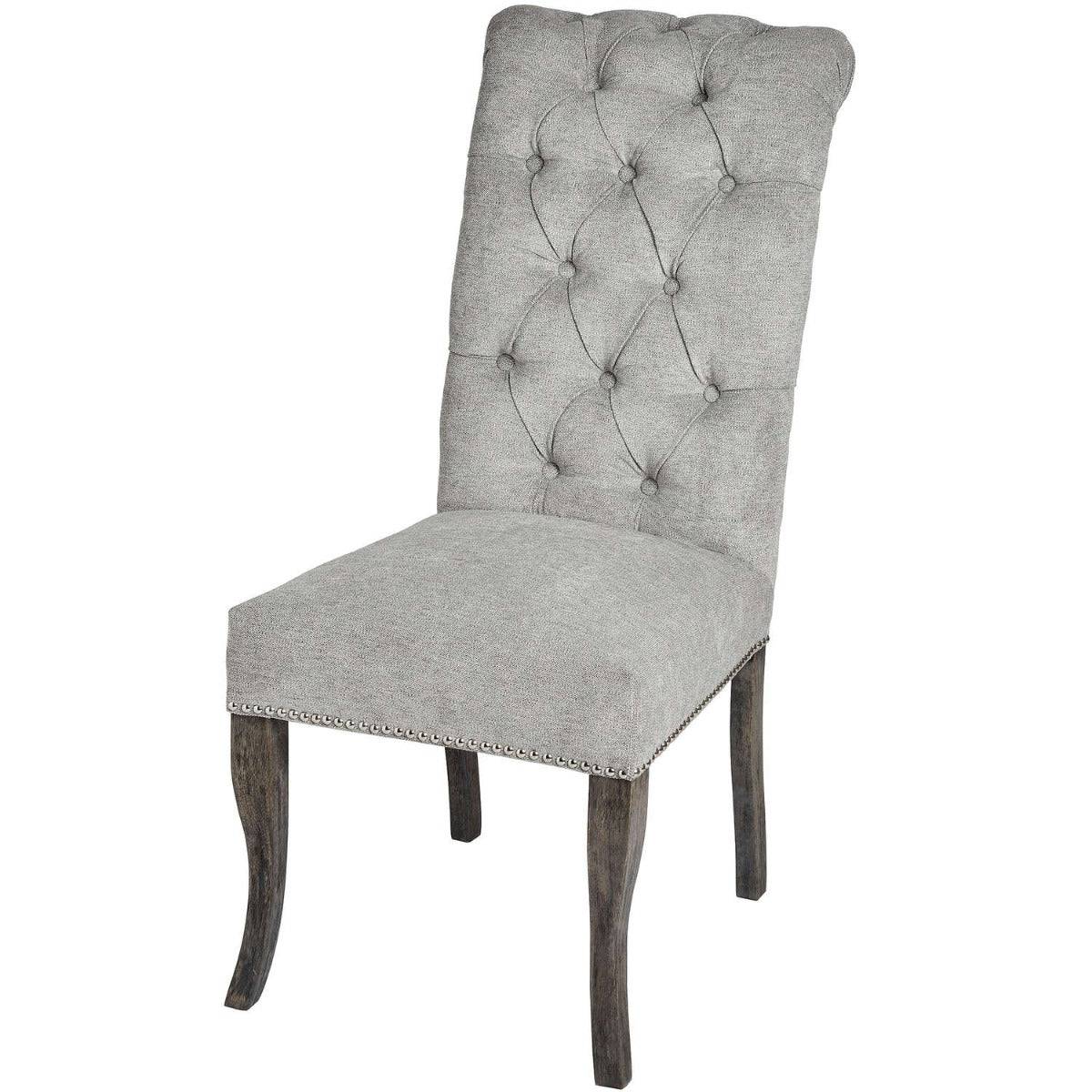 Silver Roll Top Dining Chair With Ring Pull - Price Crash Furniture