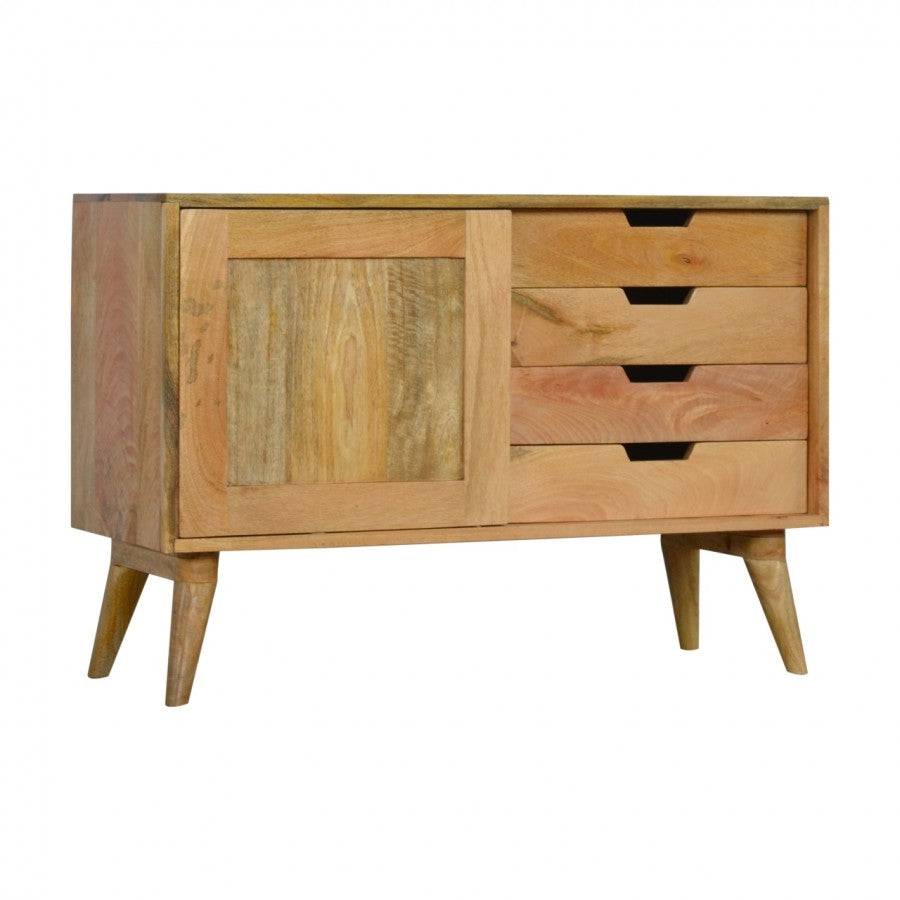 Sliding Cabinet With 4 Drawers - Price Crash Furniture