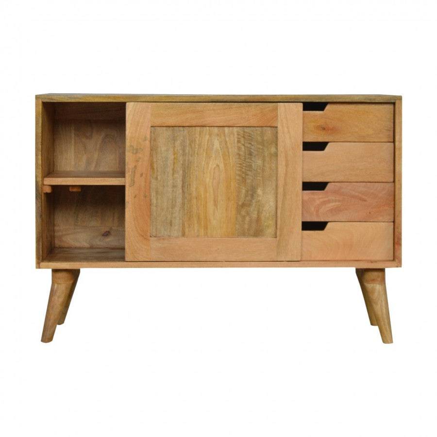 Sliding Cabinet With 4 Drawers - Price Crash Furniture