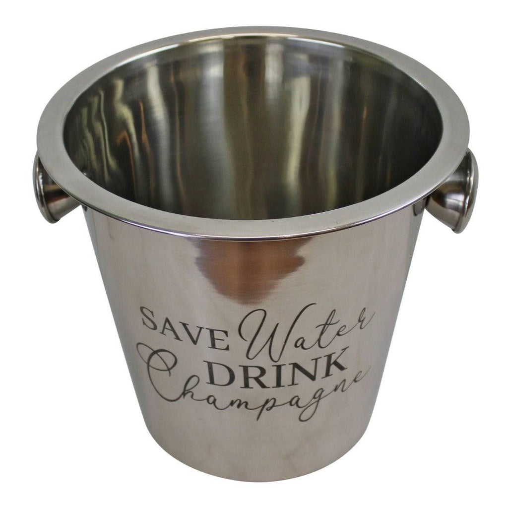 Stainless Steel Champagne Bucket With Handles - Price Crash Furniture