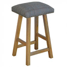 Stool With Upholstered Multi Tweed - Price Crash Furniture