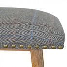 Stool With Upholstered Multi Tweed - Price Crash Furniture