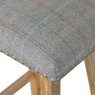 Stool With Upholstered Multi Tweed - Price Crash Furniture