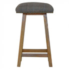 Stool With Upholstered Multi Tweed - Price Crash Furniture