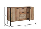 Stretton Sideboard with 2 Doors & 3 Drawers by TAD - Price Crash Furniture