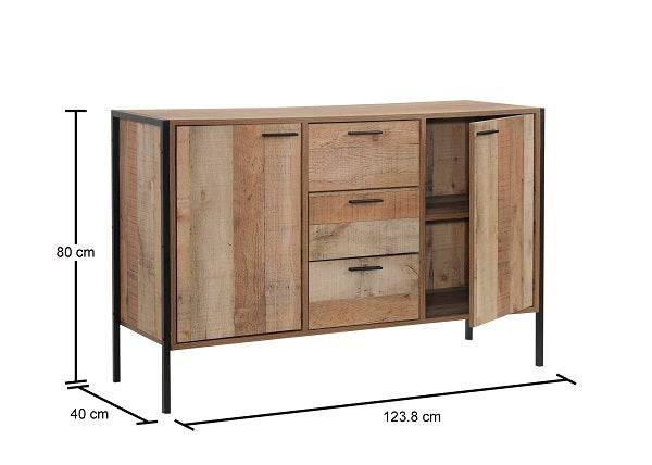 Stretton Sideboard with 2 Doors & 3 Drawers by TAD - Price Crash Furniture