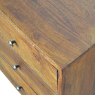 Pineapple Carved Cabinet in Chestnut-effect Mango Wood - Price Crash Furniture