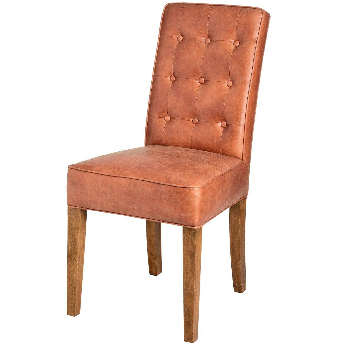 Tan Faux Leather Dining Chair - Price Crash Furniture