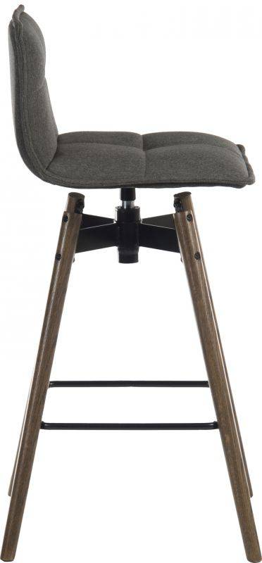 Teknik Spin Barstool in Grey & Dark Wood - Price Crash Furniture