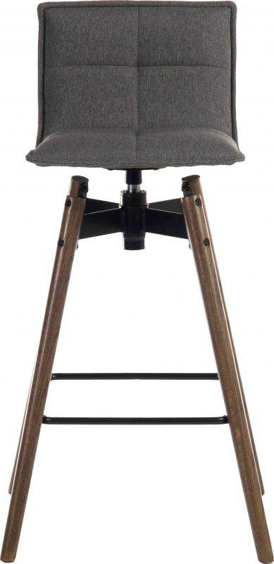Teknik Spin Barstool in Grey & Dark Wood - Price Crash Furniture