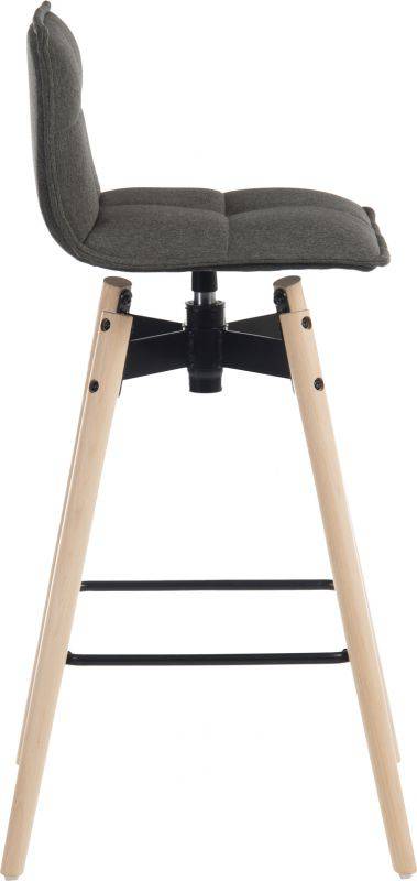 Teknik Spin Barstool in Grey & Light Wood - Price Crash Furniture
