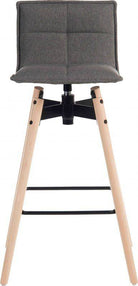 Teknik Spin Barstool in Grey & Light Wood - Price Crash Furniture