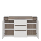 Toronto 2 Door 3 Drawer Sideboard (inc. Plexi Lighting) - Price Crash Furniture