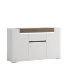 Toronto 3 Door 1 Drawer Sideboard (inc. Plexi Lighting) - Price Crash Furniture