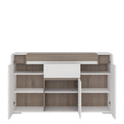 Toronto 3 Door 1 Drawer Sideboard (inc. Plexi Lighting) - Price Crash Furniture