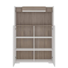 Toronto Low 2 Door Cabinet With Open Shelf (inc. Plexi Lighting) - Price Crash Furniture