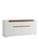 Toronto Wide 4 Door 2 Drawer Sideboard (inc. Plexi Lighting) - Price Crash Furniture