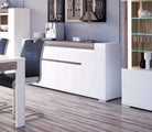 Toronto Wide 4 Door 2 Drawer Sideboard (inc. Plexi Lighting) - Price Crash Furniture