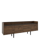 Unit Sideboard 2 Drawers 3 Doors In Walnut And Black - Price Crash Furniture