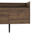 Unit Sideboard 2 Drawers 3 Doors In Walnut And Black - Price Crash Furniture