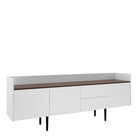 Unit Sideboard 2 Drawers 3 Doors In White And Walnut* - Price Crash Furniture