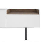 Unit Sideboard 2 Drawers In White And Walnut - Price Crash Furniture