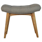 Upholstered Bench In Grey Tweed - Price Crash Furniture