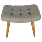 Upholstered Bench In Grey Tweed - Price Crash Furniture