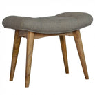 Upholstered Bench In Grey Tweed - Price Crash Furniture