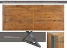 Urban Elegance - Reclaimed LARGE (Diagonal Leg / 95cm x 230cm top) by Baumhaus - Price Crash Furniture