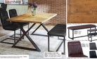 Urban Elegance - Reclaimed SMALL (Diagnal Leg / 95cm x 170cm top) by Baumhaus - Price Crash Furniture