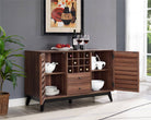 Vaughn Wine Cabinet Sideboard in Walnut by Dorel at Price Crash Furniture - Price Crash Furniture