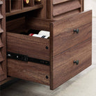 Vaughn Wine Cabinet Sideboard in Walnut by Dorel at Price Crash Furniture - Price Crash Furniture