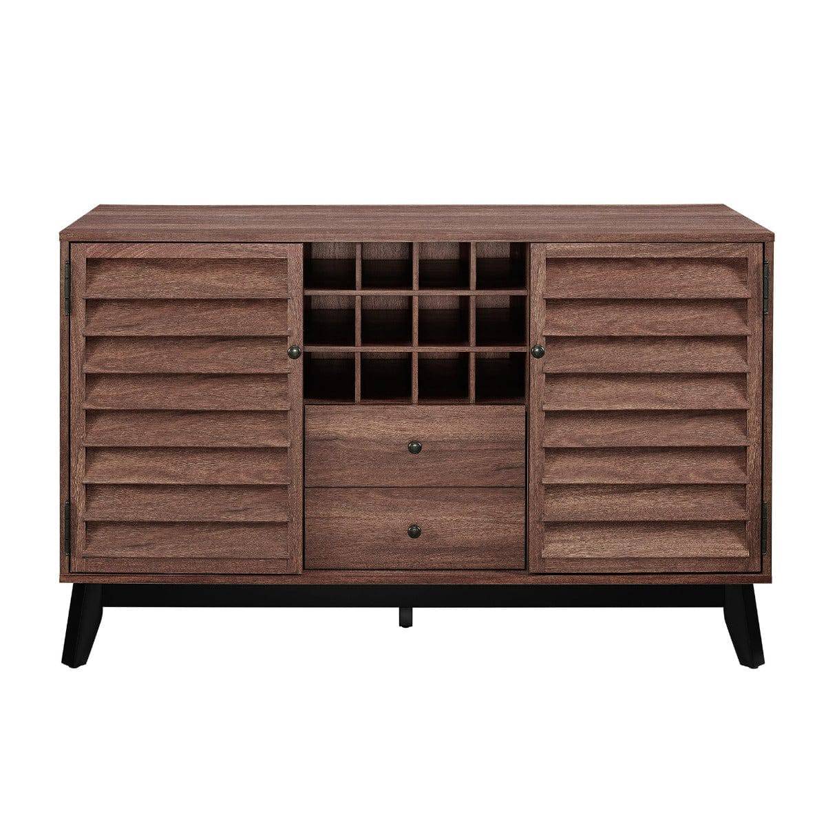 Vaughn Wine Cabinet Sideboard in Walnut by Dorel at Price Crash Furniture - Price Crash Furniture