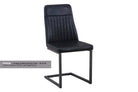 Vintage Black Leather Dining Chair (Pack of Two) - Price Crash Furniture