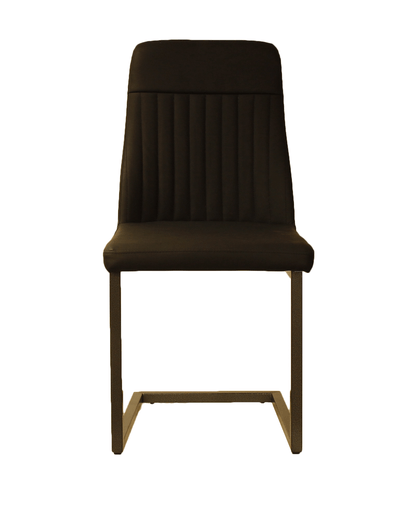 Vintage Black Leather Dining Chair (Pack of Two) - Price Crash Furniture