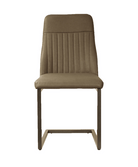Vintage Styled Grey PU Leather Dining Chair (Pack of Two) - Price Crash Furniture