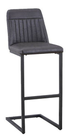 (VPR03I) Vintage Grey Leather Bar Stool  (Pack of Two) - Price Crash Furniture