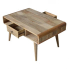 1 Drawer Curved Oak-Ish Coffee Table - Price Crash Furniture