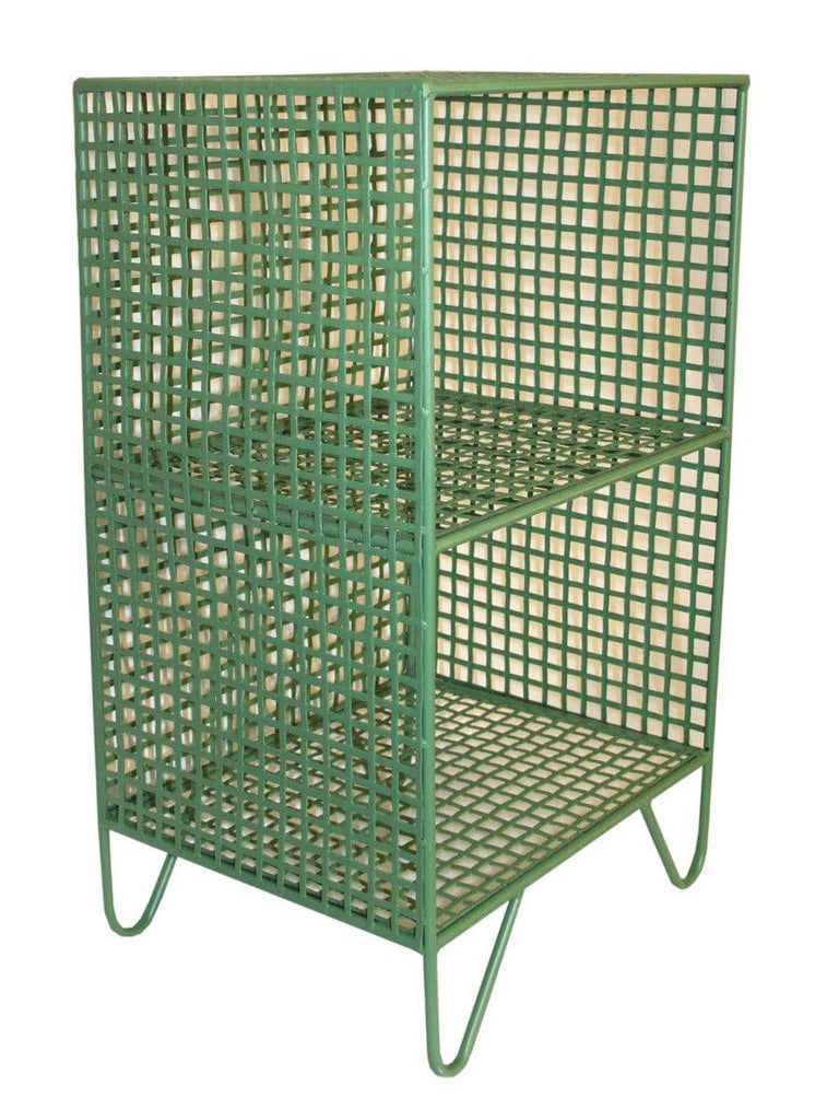 2 Tier Square Side Table Green - Price Crash Furniture