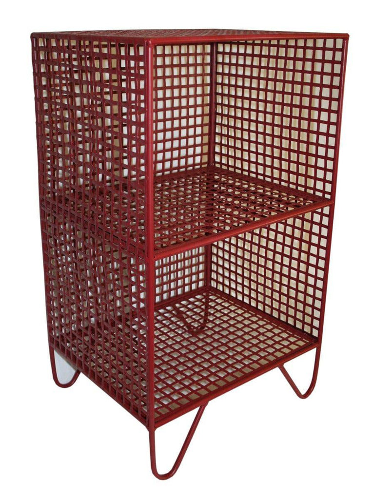 2 Tier Square Side Table Red - Price Crash Furniture